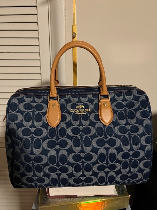 Coach Handbags - Coach Rowan Large Satchel Bag in Signature Denim Canvas